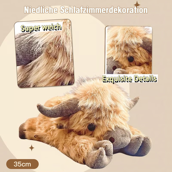 🔥Vente chaude -50 %🎁Jouet en peluche mignon de vache des Highlands de dessin animé 
