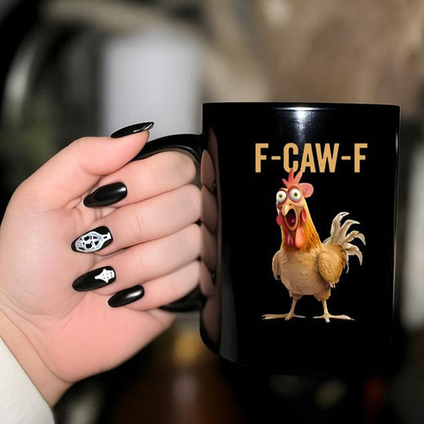 ⏳Spécial à durée limitée⏰Tasse Funny Chicken F-Caw-F🐓