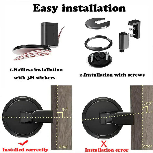 🔥 PROMOTION DU DERNIER JOUR - 50 % DE RÉDUCTION 🔥 Butée de porte mécanique avec autocollant adhésif 3M gratuit